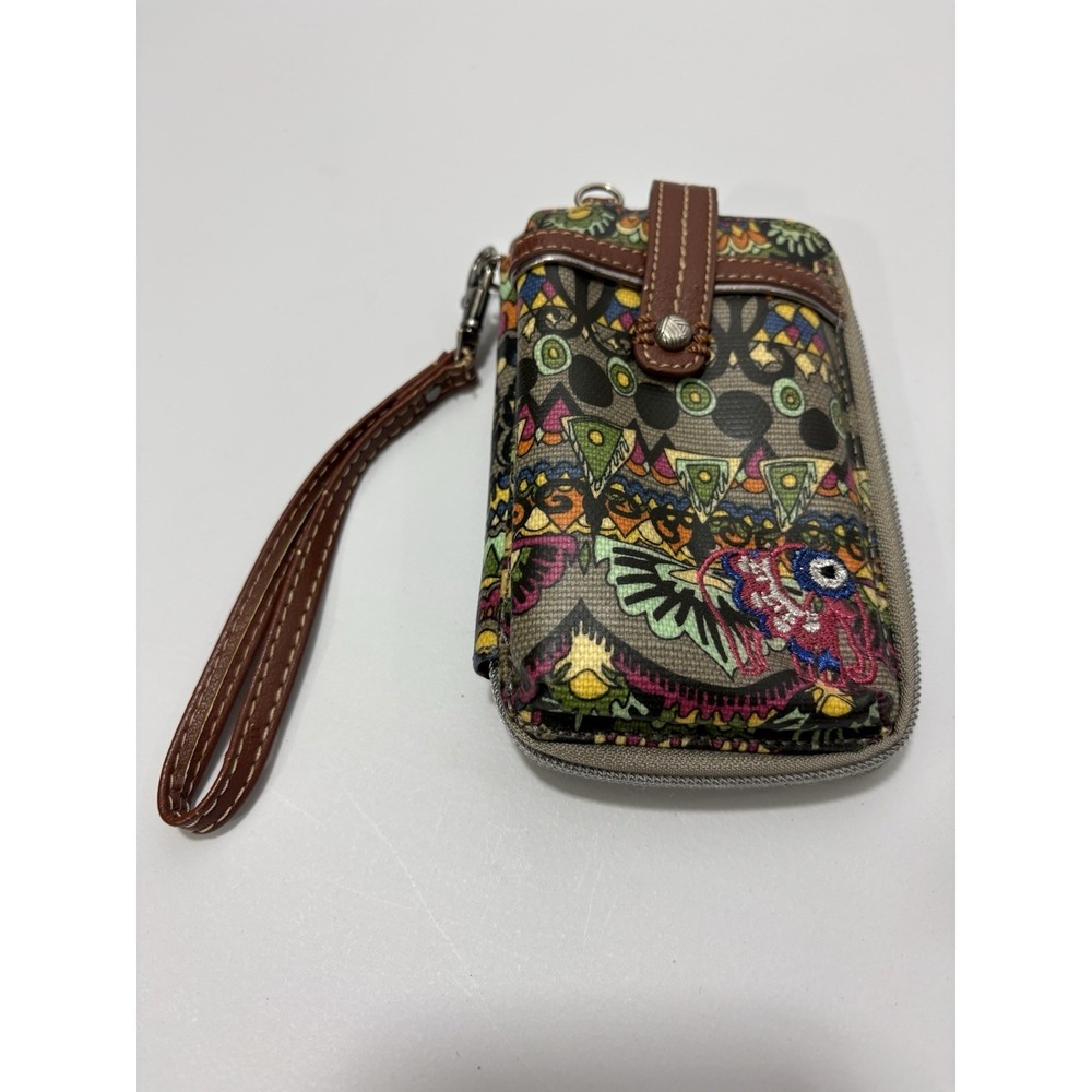 Sakroots Artist Circle Small Smartphone Wristlet Wallet Peace Print Pouch *Flaw